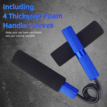 Grip Strength Trainer 4 Pack,50LB-200LB Metal Hand Strengthener Set,Non-Slip Heavy-Duty Training Equipment for Muscle Building and Rehabilitation Exercising.