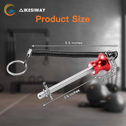 Universal Magnetic Weight Stack Pin with Pull Rope - Heavy Duty Gym for Machines | Commercial & Home Accessories Replacement Pins Strength Training Equipment Red.