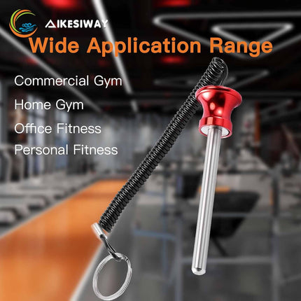Universal Magnetic Weight Stack Pin with Pull Rope - Heavy Duty Gym for Machines | Commercial & Home Accessories Replacement Pins Strength Training Equipment Red.