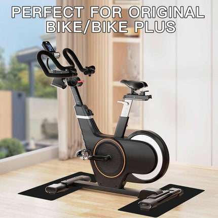 2-Pack Non-Slip Exercise Bike Mat for Peloton & Concept 2 Rower - Protects Hardwood Floors Carpets Gym Equipment Spin Bikes, Trainers, Home Workouts  11.8 inches x 23.6".