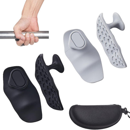 Anti-Slip Workout Rubber Weight Grips, Ergonomic Hand Protector Gloves for Lifting Palm Protection, Gym Grips Pull-Ups Training and Exercise Men Women, 2 Pairs.