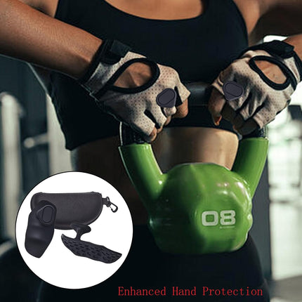 Anti-Slip Workout Rubber Weight Grips, Ergonomic Hand Protector Gloves for Lifting Palm Protection, Gym Grips Pull-Ups Training and Exercise Men Women, 2 Pairs.
