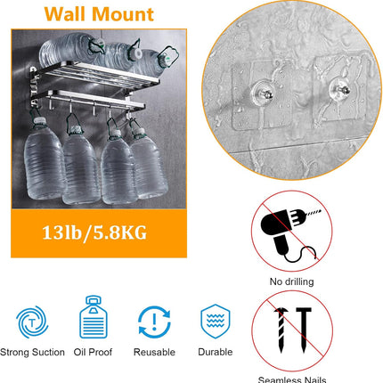 Wall Hangers Without Nails, 14 Packs Heavy Duty Adhesive Hooks, Hooks for Hanging, Screw Free Sticker, Seamless Screws Mount, 2 in 1 Reusable (18mm) Pack.