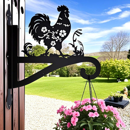 Plant Hanger Outdoor & Indoor, Chicken Decor Hanging Basket Hooks, Wall Hangers for Plant, Flower Basket, Bird Feeder, Lantern, Wind Chimes, Coop Accessories-Patio, Garden, Home.