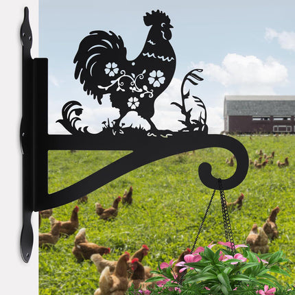 Plant Hanger Outdoor & Indoor, Chicken Decor Hanging Basket Hooks, Wall Hangers for Plant, Flower Basket, Bird Feeder, Lantern, Wind Chimes, Coop Accessories-Patio, Garden, Home.