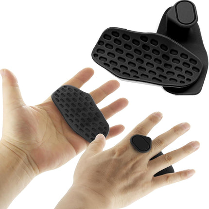 Weight Lifting Grips - Rubber Anti-Slip Workout Grips, Ergonomics Hand Protector Gloves for Gym Training and Exercise, Dumbbell, Bar Pad, Pull Up Men Women, No Sweaty (Black).