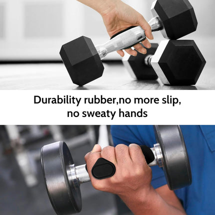 Weight Lifting Grips - Rubber Anti-Slip Workout Grips, Ergonomics Hand Protector Gloves for Gym Training and Exercise, Dumbbell, Bar Pad, Pull Up Men Women, No Sweaty (Black).