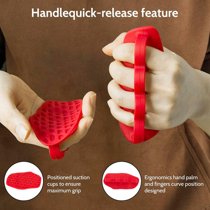 Anti-Slip Workout Grips: New Rubber Gym Grips Deadlifts Palm Protection Gloves for Weight Lifting, Dumbbell, Deadlift, Bar Pad Pull Up Grippers, Training and Exercise Men Women Red Pair.