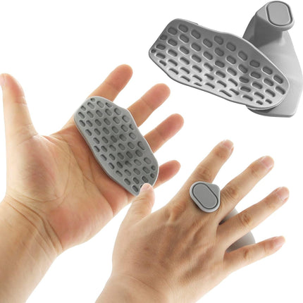 Weight Lifting Grips - Rubber Anti-Slip Workout Grips, Ergonomics Hand Protector Gloves for Gym Training and Exercise, Dumbbell, Bar Pad, Pull Up Men Women, No Sweaty (Grey).