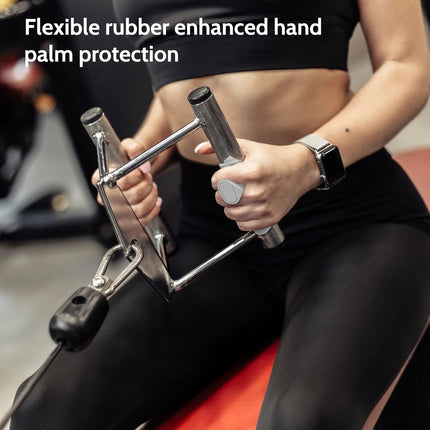 Weight Lifting Grips - Rubber Anti-Slip Workout Grips, Ergonomics Hand Protector Gloves for Gym Training and Exercise, Dumbbell, Bar Pad, Pull Up Men Women, No Sweaty (Grey).
