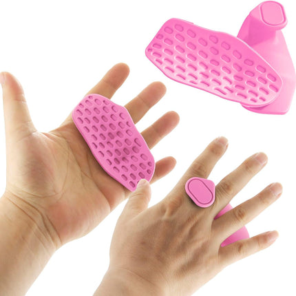 Weight Lifting Grips - Rubber Anti-Slip Workout Grips, Ergonomics Hand Protector Gloves for Gym Training and Exercise, Dumbbell, Bar Pad, Pull Up Men Women, No Sweaty (Red).