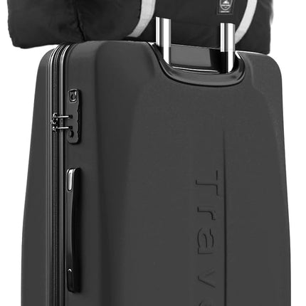 12 Pcs Foldable Travel Bags Bulk Duffel Waterproof Lightweight Carry on for Sports Gym Weekender Outing Overnight(Black) Black.