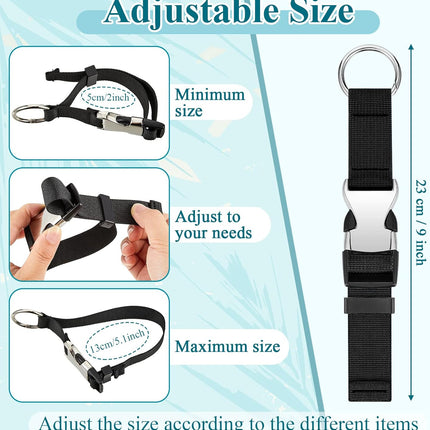 3 Pcs Add a Bag Luggage Straps Gripper Heavy Duty Jacket Valises Strap for Travel Belt with Buckle Adjustable Baggage Black, Blue and Grey.