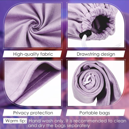 9 Pcs Satin Game Toy Storage Bag Silk Drawstring Bags Gift Pouches for Lightweight Toys Organizer Stuff Sack Foldable Travel Pouch Women, 3 Sizes(Purple Series) Purple Series.