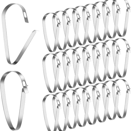 30 Pcs Real Estate Sign Rider Clips Hanging Stainless Steel for Posts Open House Plaque.