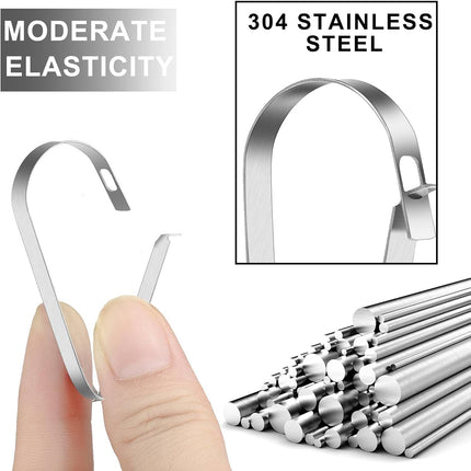 30 Pcs Real Estate Sign Rider Clips Hanging Stainless Steel for Posts Open House Plaque.