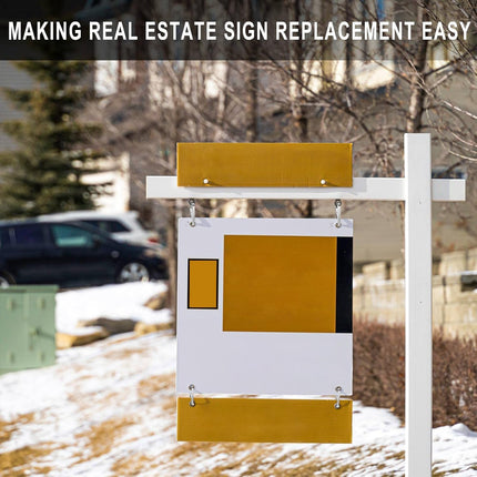 30 Pcs Real Estate Sign Rider Clips Hanging Stainless Steel for Posts Open House Plaque.