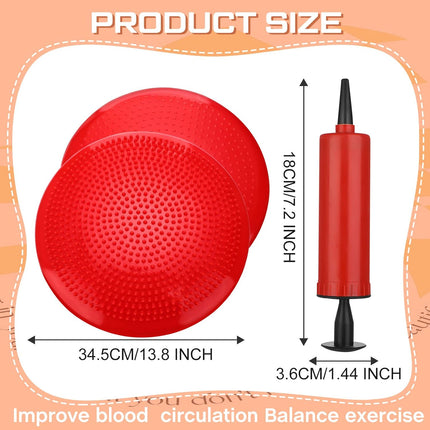 6 Pcs Wiggle Seat Inflated Wobble Cushion for Sensory Kid 13 Inch Balance Disc Kids Flexible Seating Exercise Pad Chair Classroom Office School Curated Color.