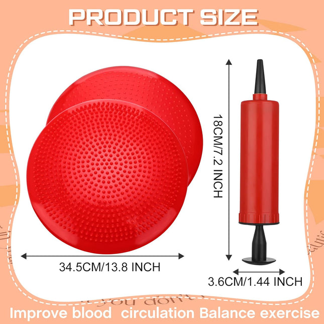6 Pcs Wiggle Seat Inflated Wobble Cushion for Sensory Kid 13 Inch Balance Disc Kids Flexible Seating Exercise Pad Chair Classroom Office School Curated Color.