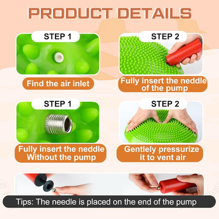 6 Pcs Wiggle Seat Inflated Wobble Cushion for Sensory Kid 13 Inch Balance Disc Kids Flexible Seating Exercise Pad Chair Classroom Office School Curated Color.