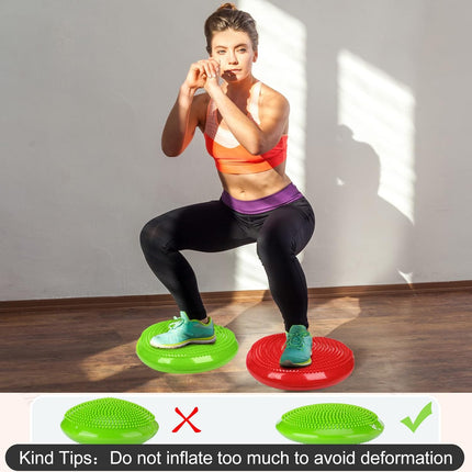 6 Pcs Wiggle Seat Inflated Wobble Cushion for Sensory Kid 13 Inch Balance Disc Kids Flexible Seating Exercise Pad Chair Classroom Office School Curated Color.