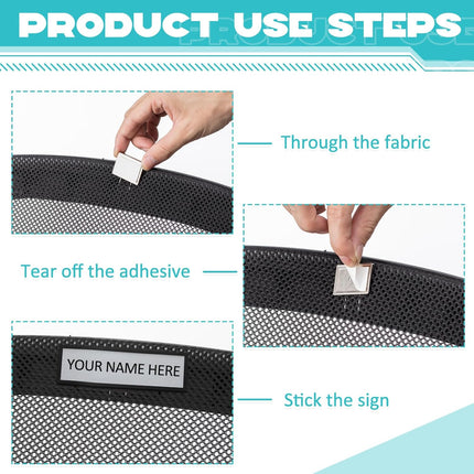 10 Pcs Silver Cubicle Pins Partition Long Push Fabric Clips Name Plate Holders for Office Furniture Corkboard Mounting.