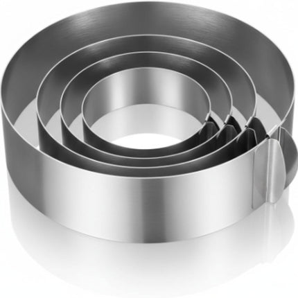 6-12 Inch Round Cookie Cutter Adjustable Circle Stainless Steel Cake Trimmer for Baking Kit Mousse Layered Biscuit Food Tiramisu Pastry.