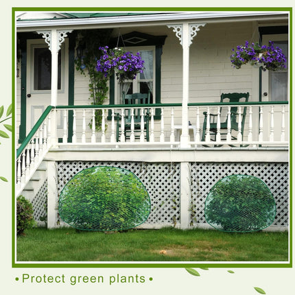 6 Pcs Deer Netting for Shrubs up to 2.5-3' Tall, 5.9 x Ft Plant Trees Covers, Reusable Garden Plastic Fencing with 10 Cord Locks 2 Ropes Protect Undershrub from Birds.