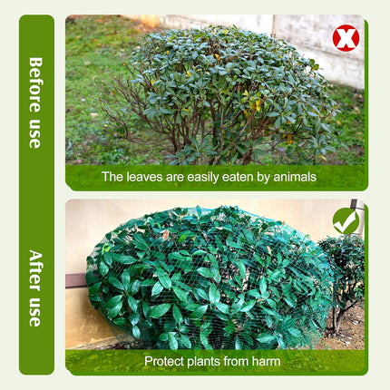6 Pcs Deer Netting for Shrubs up to 2.5-3' Tall, 5.9 x Ft Plant Trees Covers, Reusable Garden Plastic Fencing with 10 Cord Locks 2 Ropes Protect Undershrub from Birds.
