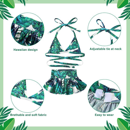 4 Pack Summer Themed Dog Bikini for Small Dogs Bathing Suits Puppy Doggies Swimsuit Dress Pet Skirts Hawaii Dresses Girl Cats Beach.