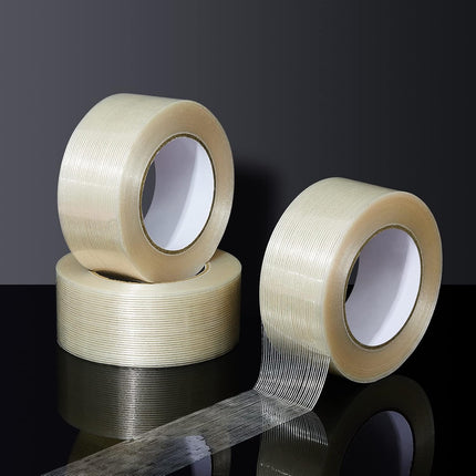 12 Rolls Filament Strapping Tape 5.7 Mil Heavy Duty Transparent Reinforced Fiberglass for Packaging Sealing Binding Fixing Supplies(2 Inch x 55 Yard)  2 Yard.