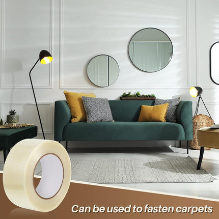 12 Rolls Filament Strapping Tape 5.7 Mil Heavy Duty Transparent Reinforced Fiberglass for Packaging Sealing Binding Fixing Supplies(2 Inch x 55 Yard)  2 Yard.