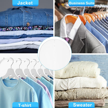 100 Pcs 24'' x 32'' Clear Garment Bags Full Zipper Suit Lightweight Clothes Cover for Hanging PEVA Protectors Breathable Dust Plastic.