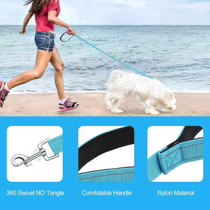 12 Pack Dog Leash Bulk, Double Sided Reflective, Nylon Leashes with Padded Handle for Small, Medium, and Large Dogs, 5 Feet Long, Puppy Walking Training.
