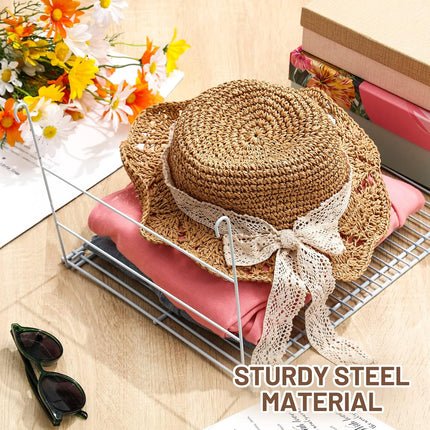 4 Pieces 24 Inch Wire Hanging Shelves White Shelf Long Steel Added Storage Accessory for Closet Pantry Organization Bathroom Bookshelf Kitchen Laundry.