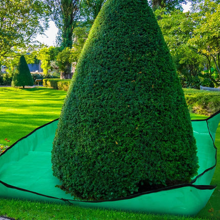 2 Set Landscape Pruning Tarp 78.7"x78.7" Waterproof Bush Trimming with Hole Shrub Catcher Four Corner Buckles for Leaf Collection Garden Tree Accessories.