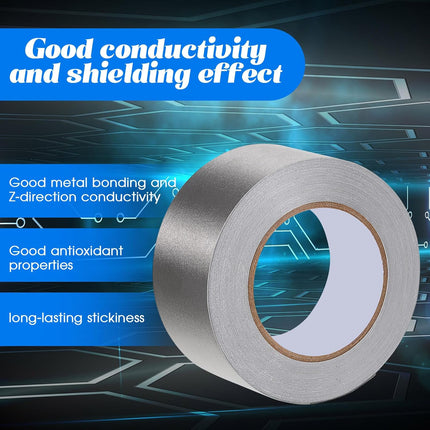 3 Roll Double Conductive Fabric Tape Cloth Adhesive Roll(1in x 100ft, 1.5in 2in 100ft)  1in 100ft.