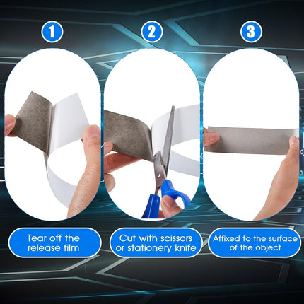 3 Roll Double Conductive Fabric Tape Cloth Adhesive Roll(1in x 100ft, 1.5in 2in 100ft)  1in 100ft.
