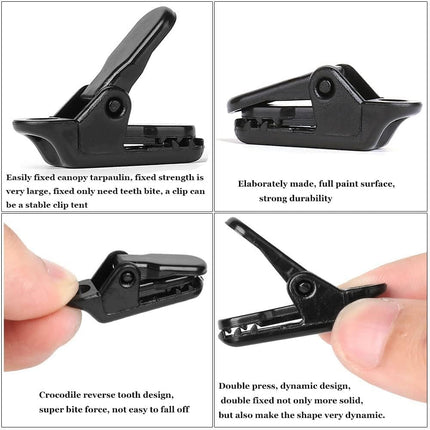 20pcs Small Tarp Clips Duty Lock Grip, Tent Awning Clamp For.