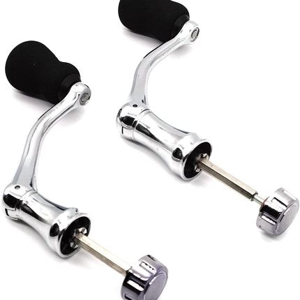 Mixed Pack Fishing Spinning Reel Handle, All-Metal, with The Grip EVA for Reels Replacement Parts,2 Pack, Large,X-Large.