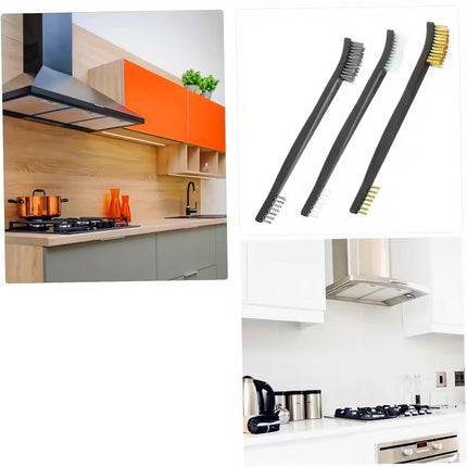 6Pc Mini Wire Brush Set, Steel Brass Nylon Cleaning Polishing Metal Rust Tools, Suitable for Paint Dirt.