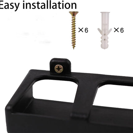 Vertica Fishing Rod Holders, Wall-Mounted – Racks, Pole Holders,Fishing Rack,Store 6 Rods or Combos in 12.6 Inches, for Garage & Boat, 1 Pair Black (Vertica).