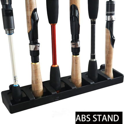 Vertica Fishing Rod Holders, Wall-Mounted – Racks, Pole Holders,Fishing Rack,Store 6 Rods or Combos in 12.6 Inches, for Garage & Boat, 1 Pair Black (Vertica).