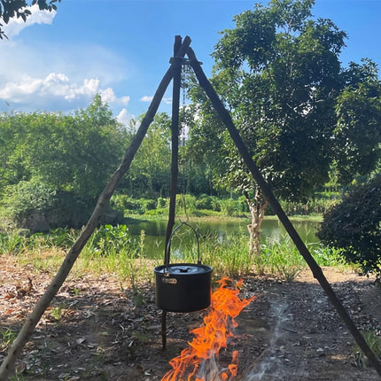 1Pack Camping Tripod Board - Turn Branches Into Camp Fire Tripod,Long Chain Stainless Steel with for Hanging Cookware Portable.
