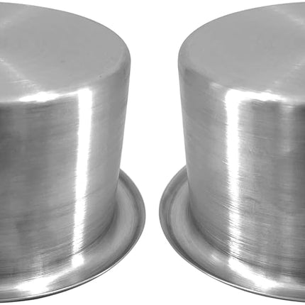 2Pcs 3" Stainless Steel Drop-in Anti-Spill Cup Holder with Non-Slip Washer,Heavy Duty Poker Table Inserts Fits Standard Soda Can for Desk, Boats, RV Cars & Trucks silver.