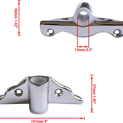 2PCS 316 Stainless Steel Row Lock Oarlock Socket Support Bracket for 1/2" Shank.