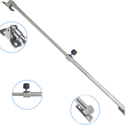 Stainless Steel Hatch Adjuster Boat Lid Support Range 10"-20" Mirror Polished for RV Yachts(Large).