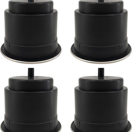 4Pcs Cup Holder Insert Plastic Universal Drop in with Drain, for RV Boat Car, Pontoon Table Sofa,Stainless Steel Edging.