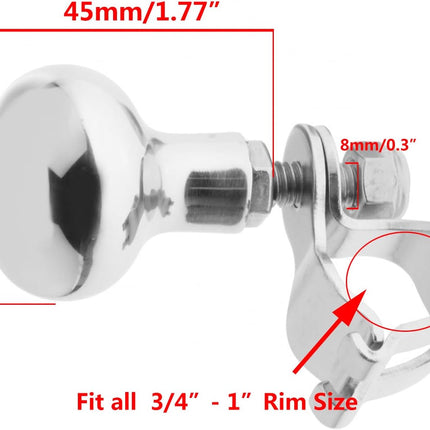 316 Stainless Steel Boat Steering Wheel Knob, Maneuvering Knob Dia. from 5/8'' to 1''.