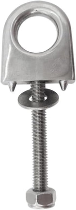 Single Shank Bow Eye for Tow Lines or Boat Trailer Winch Hook, 3" Shank, 1" Diameter.
